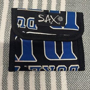 SAX DUKE Tri-Fold Wallet in Black and Royal Blue